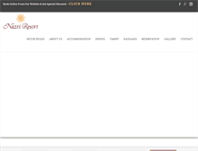 Tablet Screenshot of nazriresort.com
